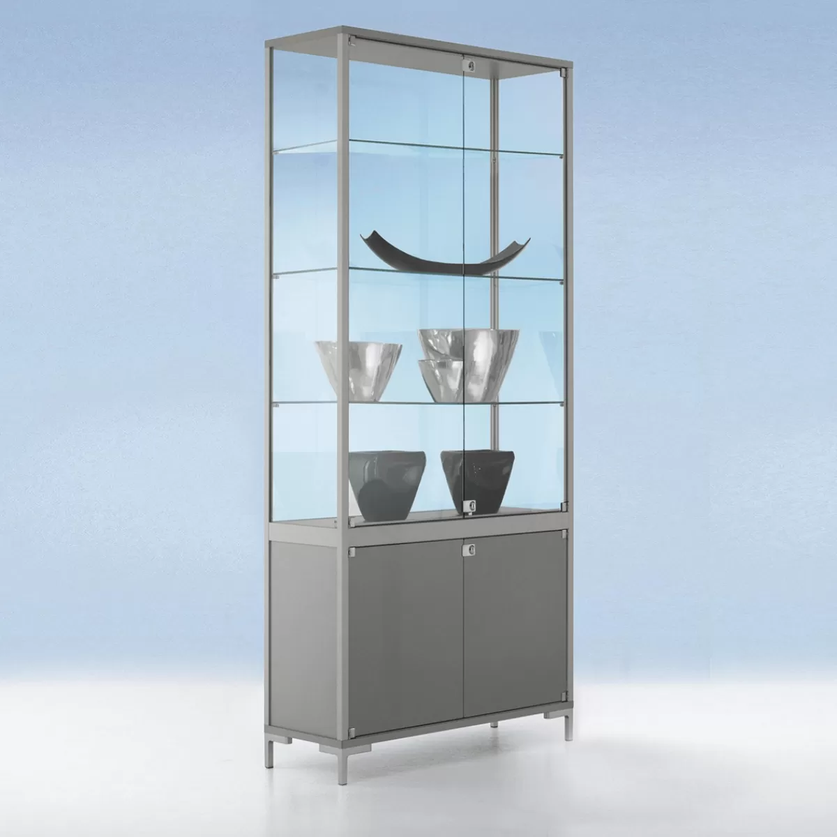 DecoWoerner Vitrine Avec Compartiment De Rangement 186 X 80 X 40 Cm
